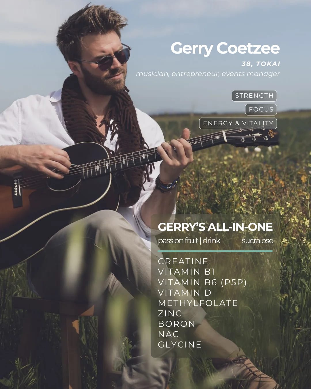 Gerry's personalised blend card