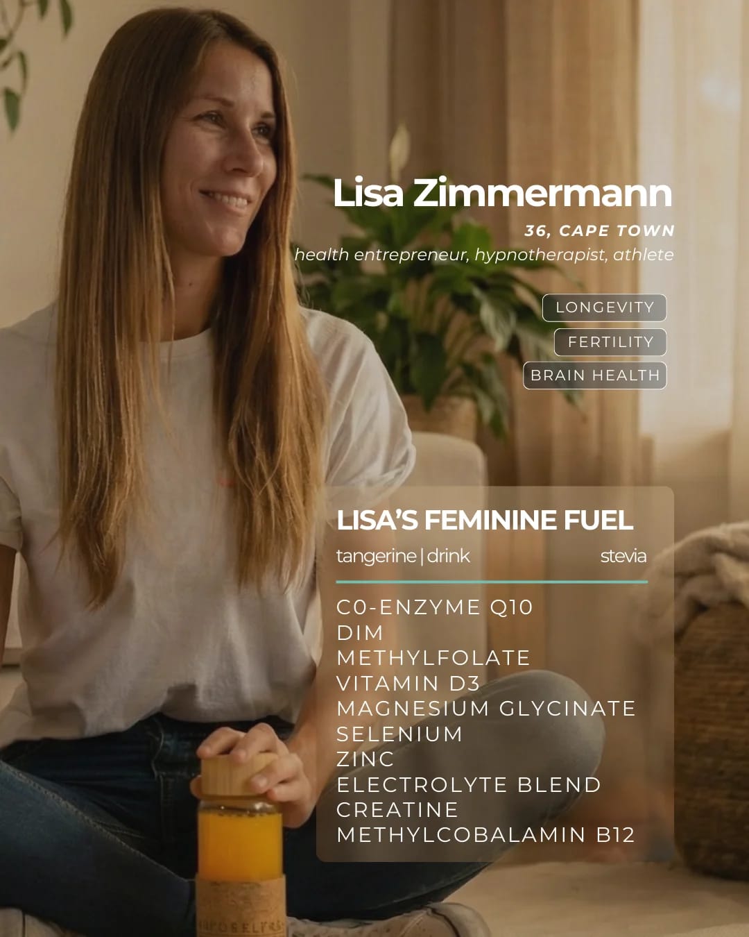 Lisa's personalised blend card