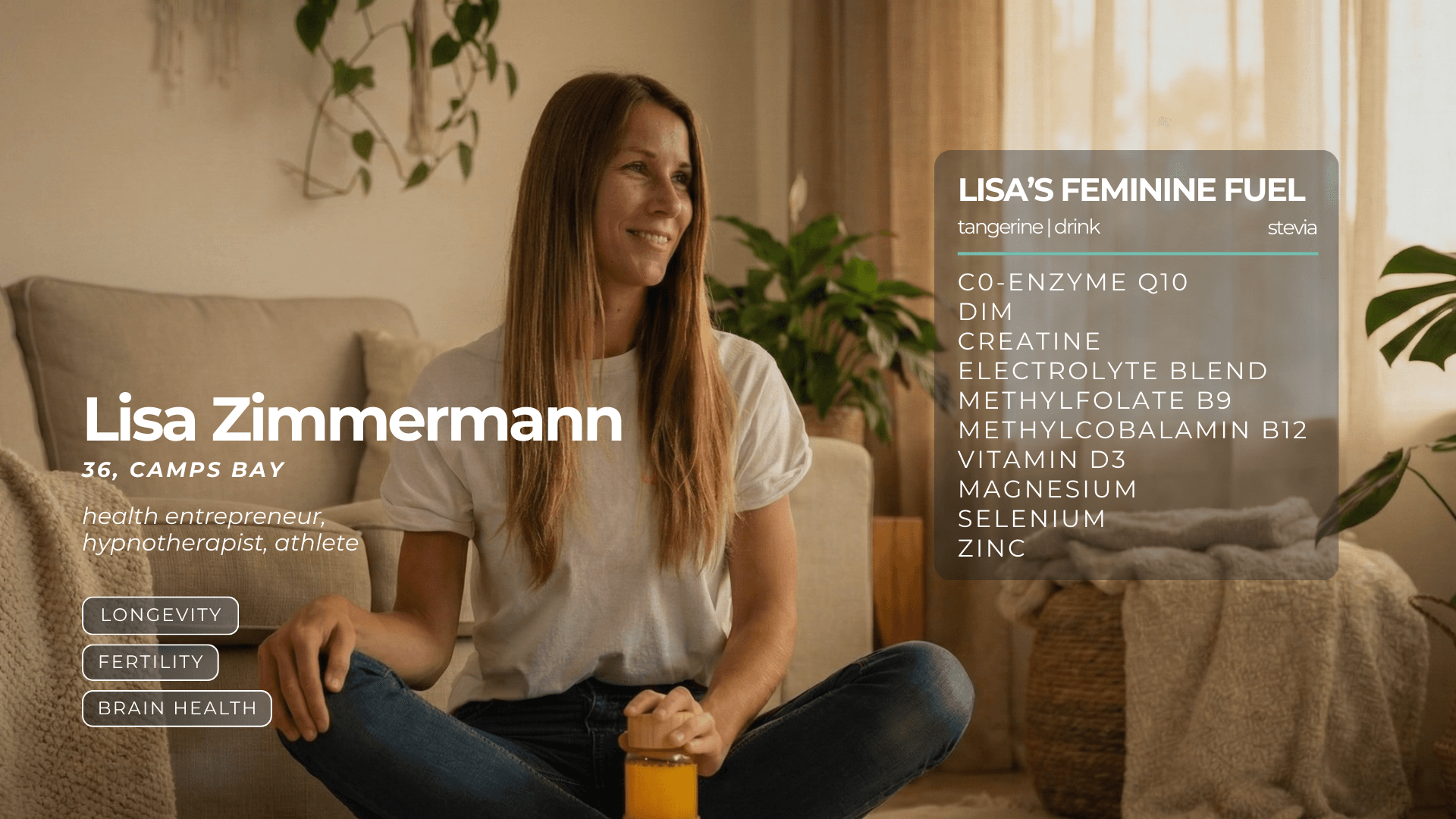 Lisa's personalised blend card